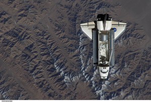 Space Shuttle Endeavor from International Space Station commanded by Dom Gorie