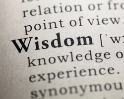 Picture of a dictionary showing the word "wisdom" (Success Through Failure episode 371: A Success Perspective: How to Handle Life When You Don't Get What You Want)