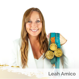 390. Turning Setbacks into Comebacks: An Interview with Olympic Gold Medalist Leah Amico Softball player, Leah Amico, holder her 3 Olympic gold medals (Success Through Failure episode 390: Turning Setbacks into Comebacks)